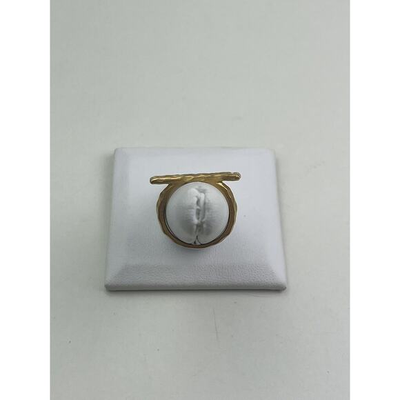 Satya Textured Gold Tone Tree Branch Ring Size 7 - Picture 9 of 10